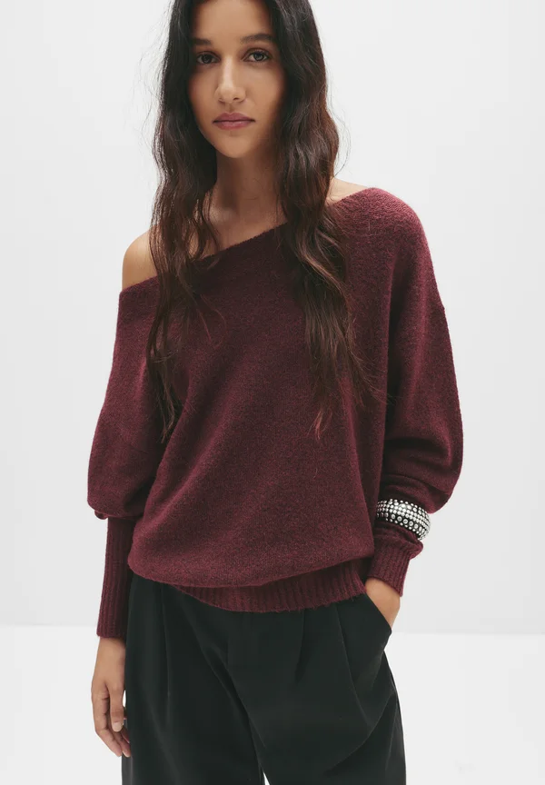 SOFT - Strickpullover - dark red