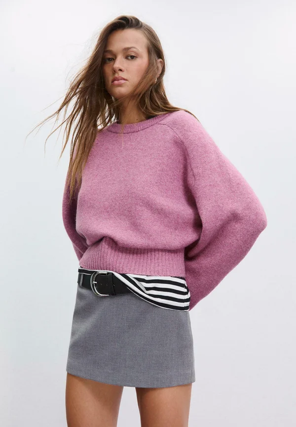 SOFT - Strickpullover - mottled purple