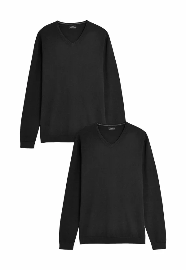 SOFT TOUCH  2 PACK - Strickpullover - black