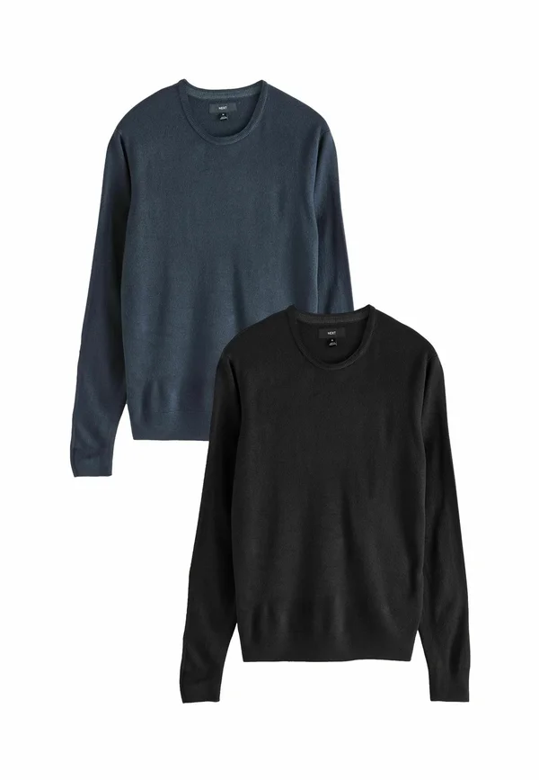 SOFT TOUCH 2 PACK - Strickpullover - navy blue black