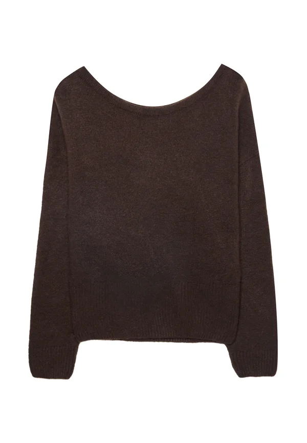 SOFT-TOUCH BOAT NECK - Strickpullover - dark brown