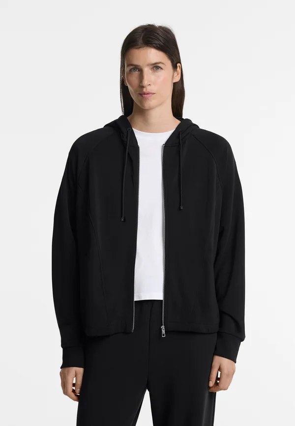 SOFT-TOUCH BRUSHED - Sweatjacke - black