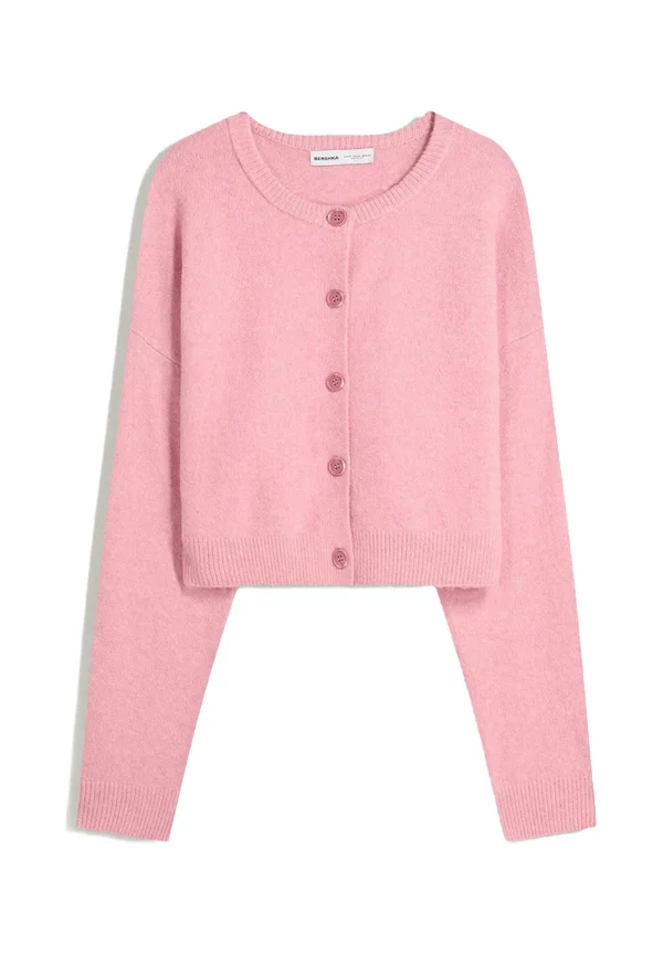SOFT TOUCH BUTTONED - Strickjacke - light pink