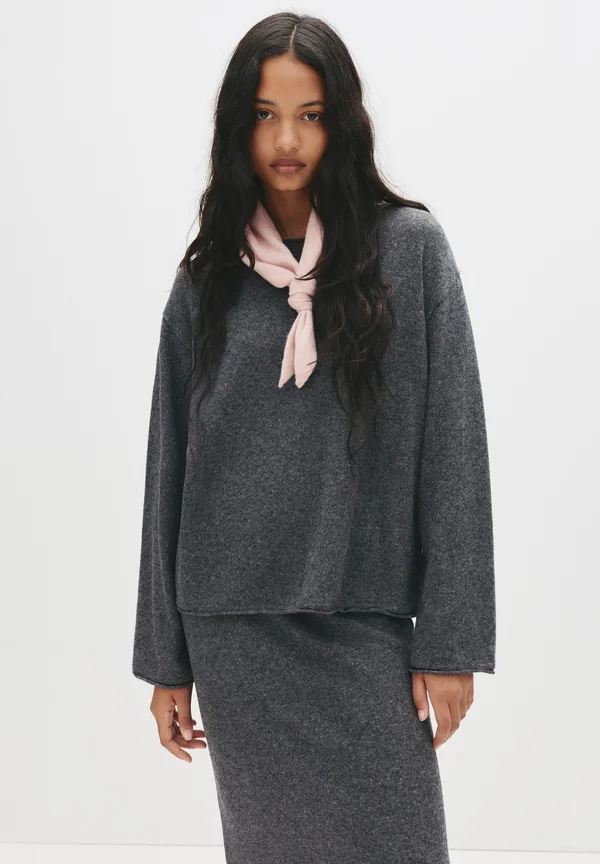 SOFT TOUCH LONG SLEEVE - Strickpullover - dark grey