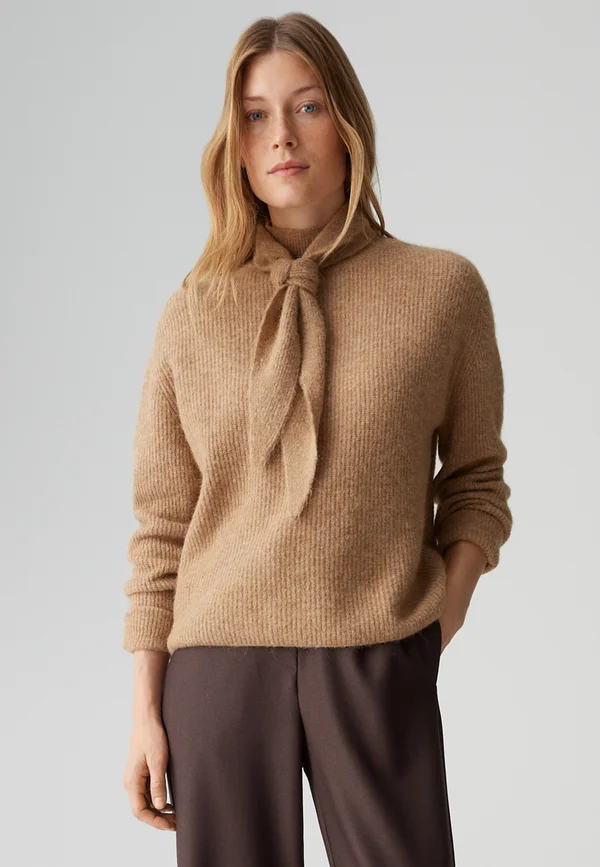SOFT TOUCH OVAL SHAPE - Strickpullover - salted caramel