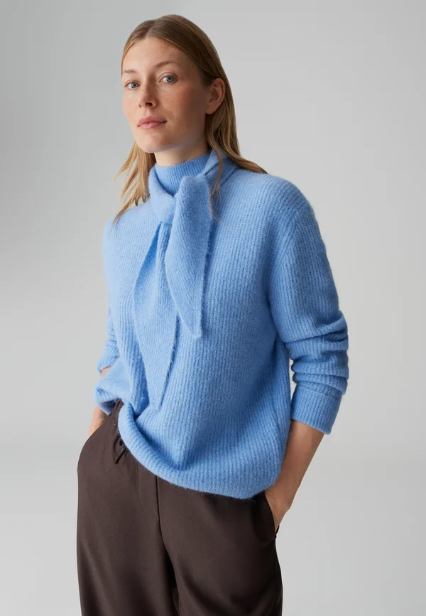 SOFT TOUCH OVAL SHAPE - Strickpullover - water blue