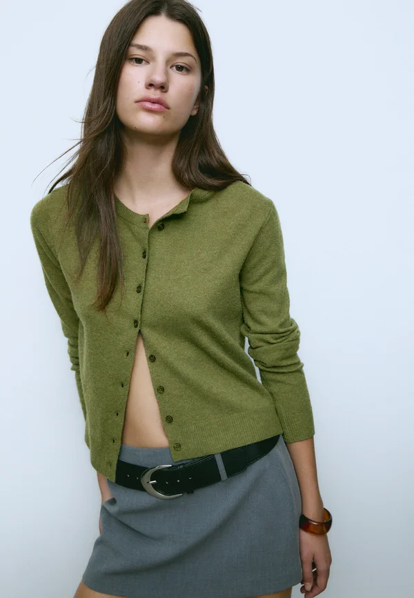 SOFT-TOUCH - Strickjacke - evergreen