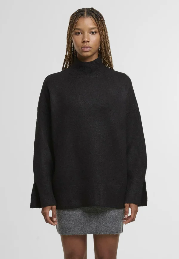 SOFT TOUCH TURTLENECK - Strickpullover - black