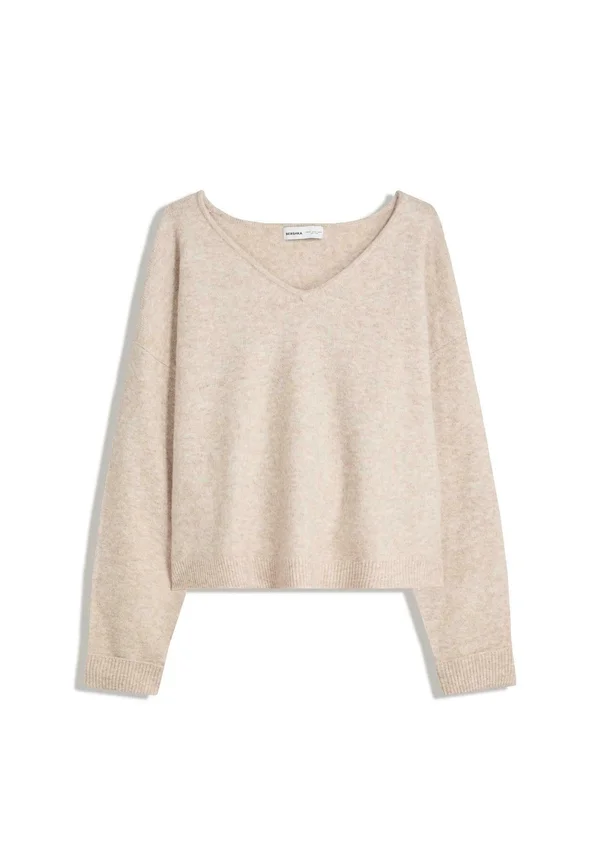 SOFT TOUCH V-NECK  - Strickpullover - sand