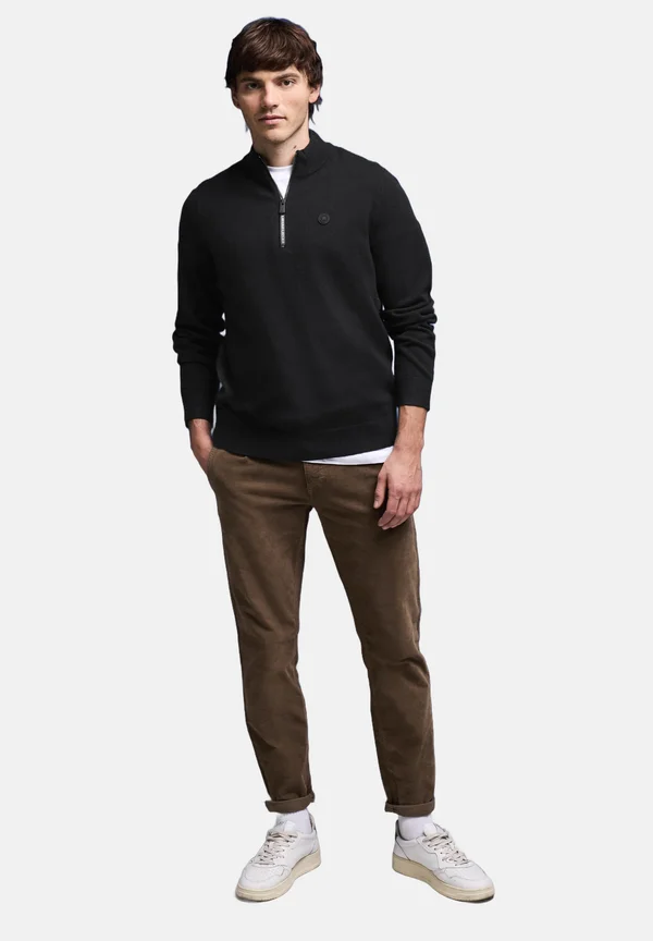 SOFTER HALFZIP  - Strickpullover - schwarz