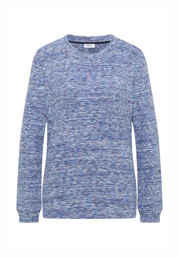 SOFTES MELANGE - Strickpullover - blau