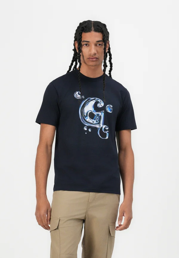 SOLAR CHROME LOGO - T-Shirt print - dark navy