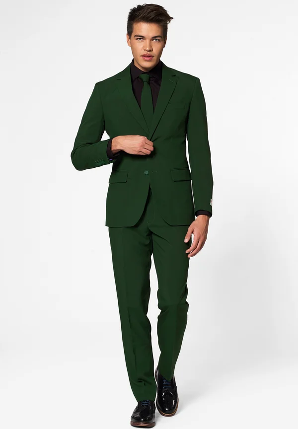 SOLID COLOR - Anzug - dark green