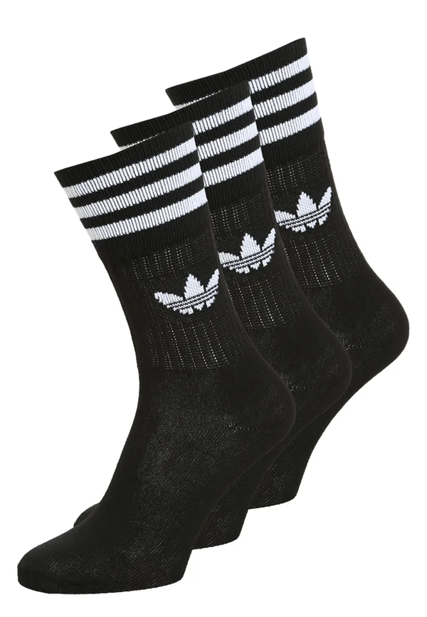 SOLID CREW 3 PACK - Socken - black/white