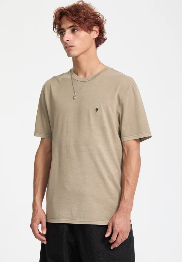 SOLID STONE EMB - T-Shirt basic - brindle