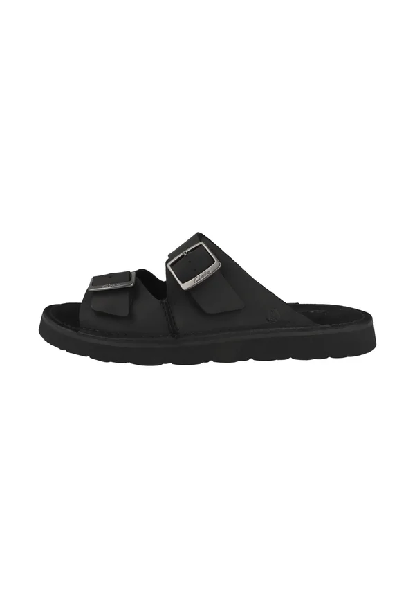 SOLSBURY STRAP - Pantolette flach - black leather
