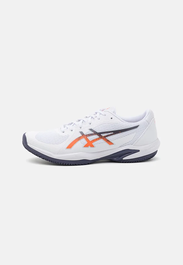 SOLUTION SWIFT FF 2 CLAY - Tennisschuh für Sandplätze - white/nova orange