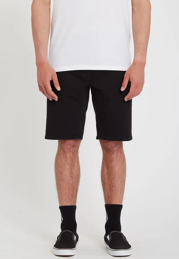 SOLVER - Jeans Shorts - black