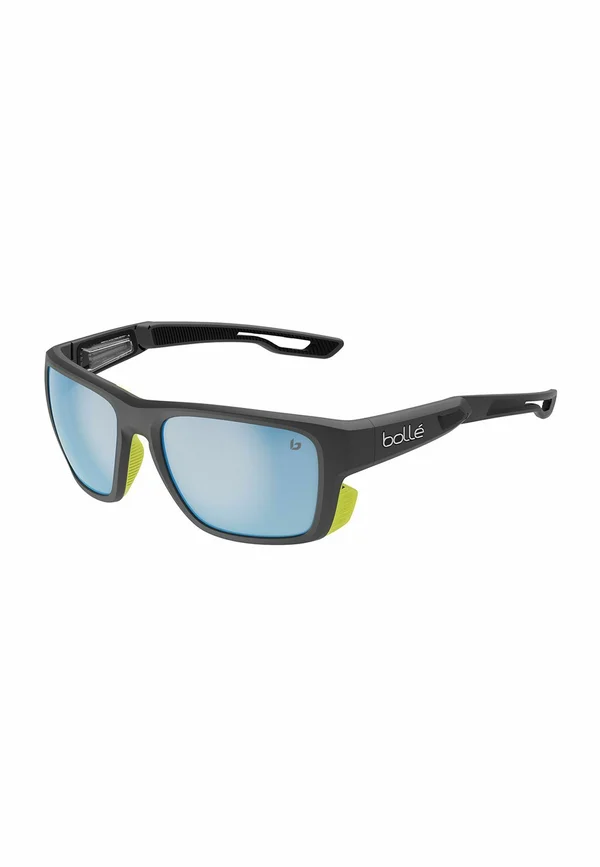 Sonnenbrille - black matte acid sky blue polarized