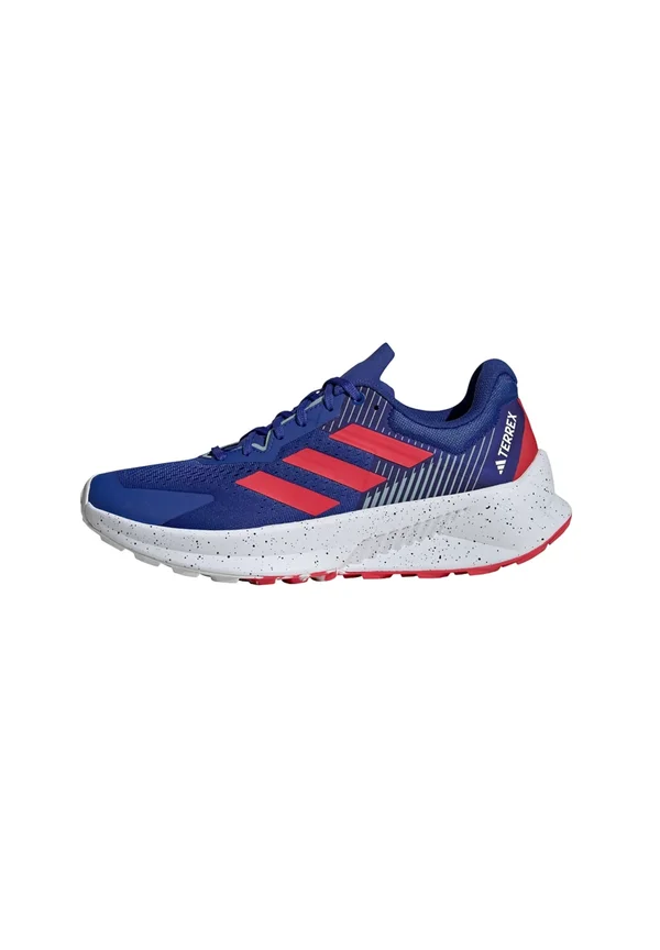 SOULSTRIDE FLOW - Laufschuh Trail - dash grey   pure ruby   semi lucid blue