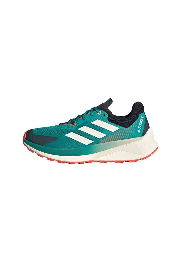 SOULSTRIDE FLOW - Laufschuh Trail - pure teal/off white/semi impact orange