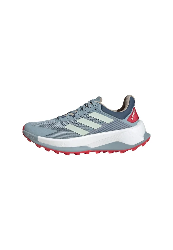 SOULSTRIDE ULTRA - Laufschuh Trail - magic grey   linen green   pure ruby