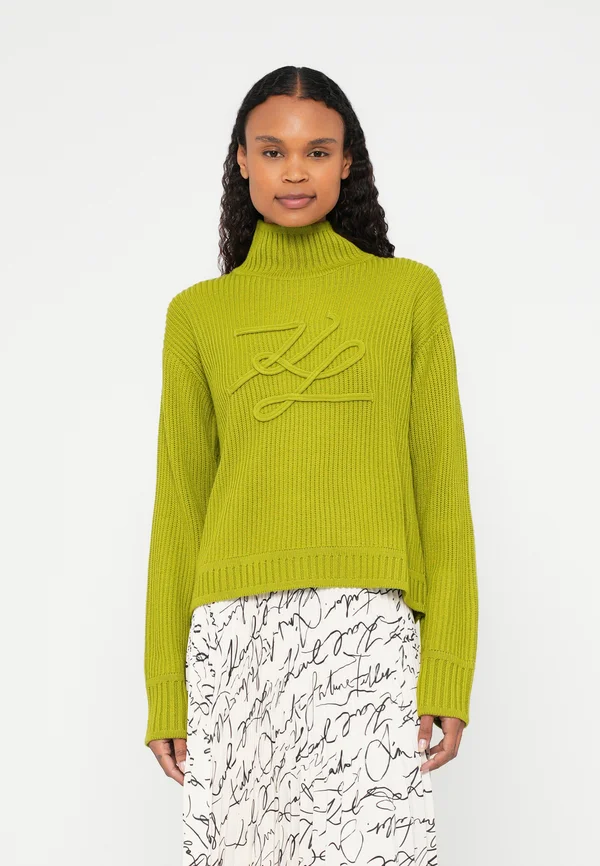 SOUTACHE AUTOGRAPH - Strickpullover - matcha green
