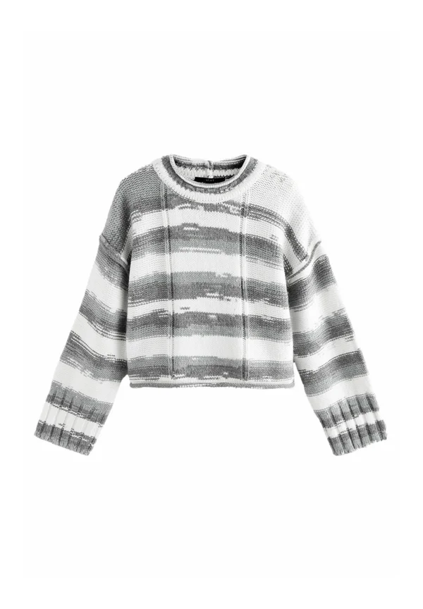 SPACEDYE STRIPE - Strickpullover - grey