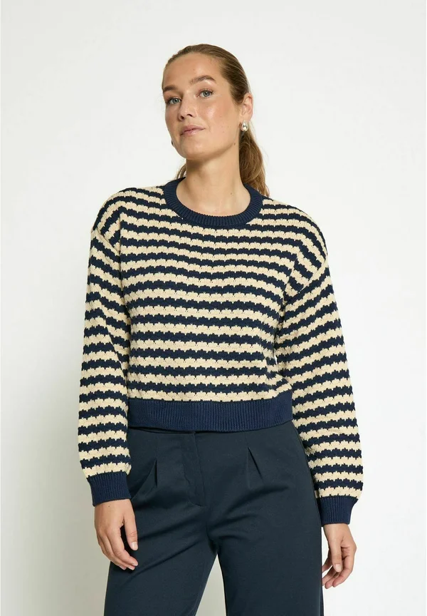 SPAM  - Strickpullover - s navy stripe