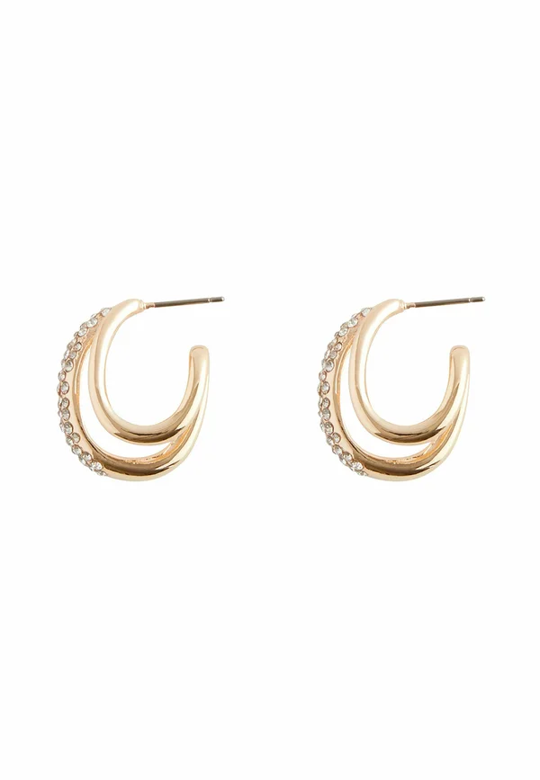 SPARKLE DOUBLE HOOP REGULAR FIT - Ohrringe - gold tone