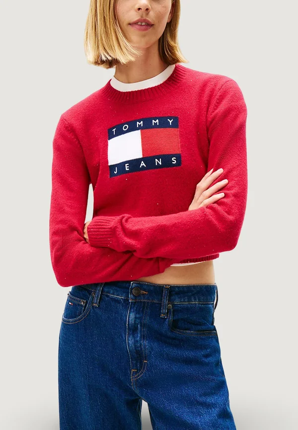 SPARKLE FLAG SWE - Strickpullover - red