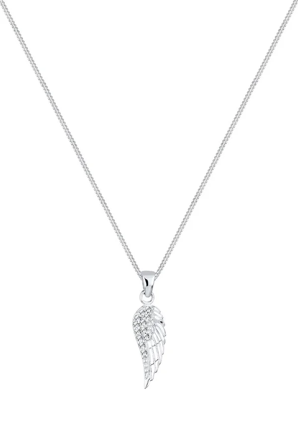 SPARKLING BASIC ANGLE WING - MIT KRISTALLEN VON SWAROVSKI® - Halskette - silver-coloured