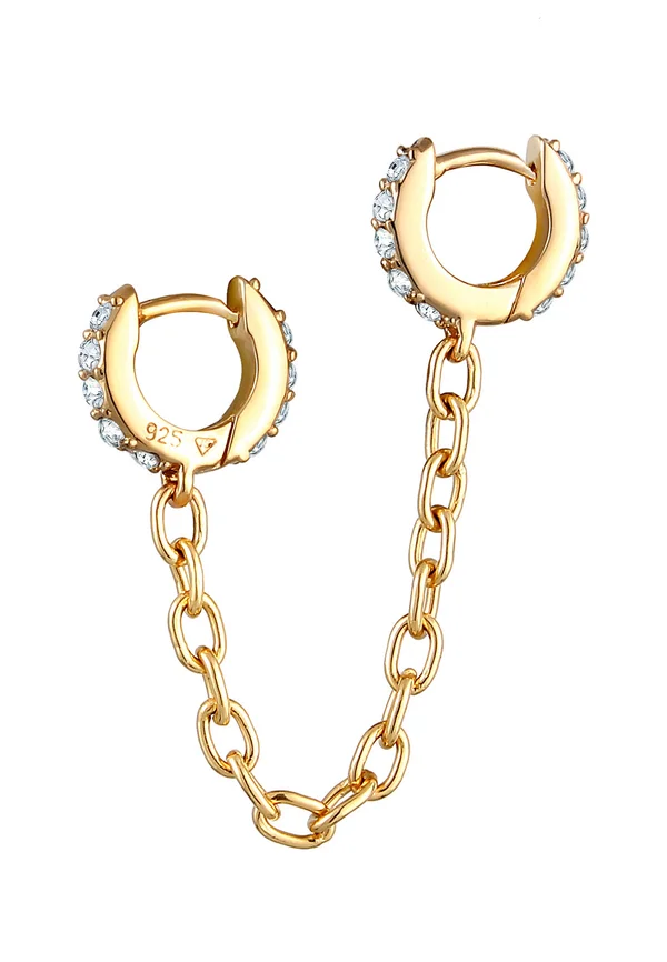 SPARKLING BASIC DUO - MIT KRISTALLEN VON SWAROVSKI® - Ohrringe - gold-coloured