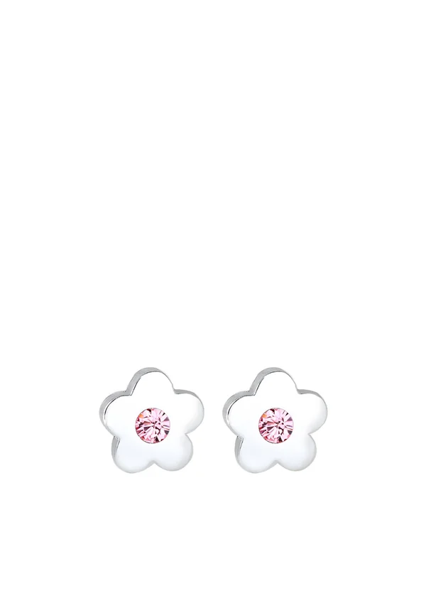 SPARKLING BASIC FLOWER - MIT KRISTALLEN VON SWAROVSKI® - Ohrringe - silver-coloured