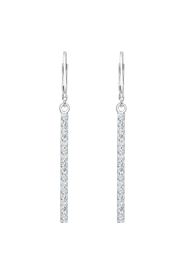 SPARKLING BASIC GEO - MIT KRISTALLEN VON SWAROVSKI® - Ohrringe - silver-coloured