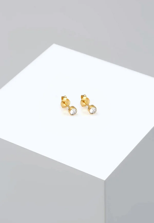 SPARKLING BASIC - MIT KRISTALLEN VON SWAROVSKI® - Ohrringe - gold-coloured