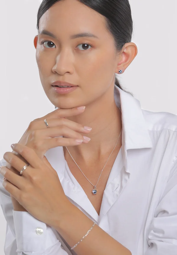 SPARKLING BASIC SET - MIT KRISTALLEN VON SWAROVSKI® - Ohrringe - blau