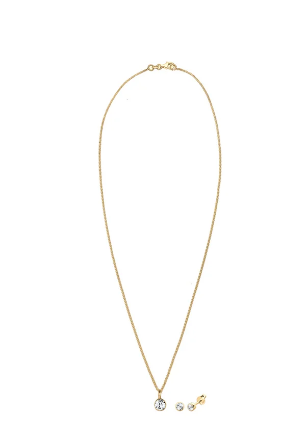 SPARKLING BASIC SET - MIT KRISTALLEN VON SWAROVSKI® - Ohrringe - gold-coloured