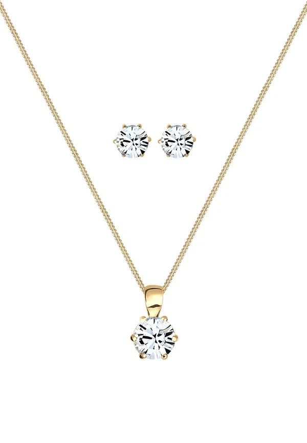 SPARKLING STACK - MIT KRISTALLEN VON SWAROVSKI® - Ohrringe - gold-coloured