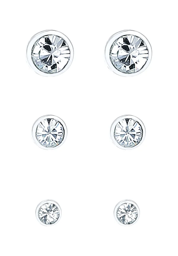 SPARKLING STACK - MIT KRISTALLEN VON SWAROVSKI® - Ohrringe - silver-coloured