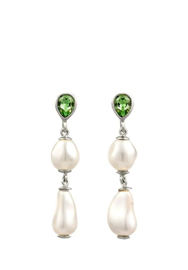 SPARKLING VBASIC DROP - MIT KRISTALLEN VON SWAROVSKI® - Ohrringe - silver-coloured