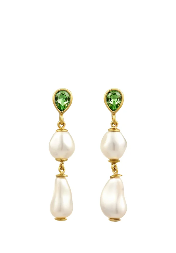 SPARKLING VBASIC DROP - MIT KRISTALLEN VON SWAROVSKI® - Ohrringe - gold-coloured