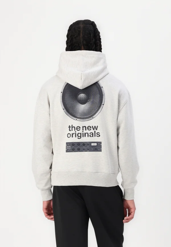SPEAKER HOODIE - Kapuzenpullover - light grey melange