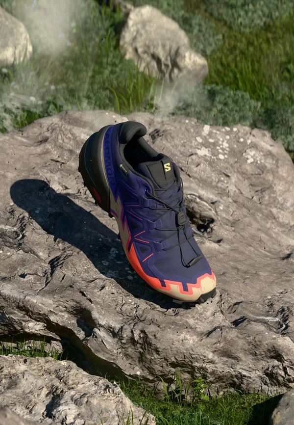 SPEEDCROSS 6 GTX - Laufschuh Trail - maritime blue/black/cherry tomato