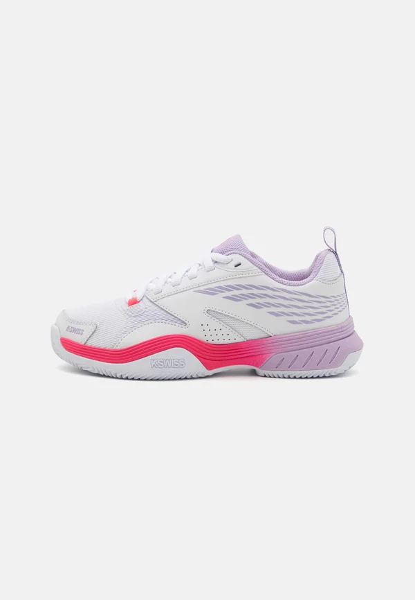 SPEEDEX CLAY - Tennisschuh für Sandplätze - white/orchid petal/neon blaze