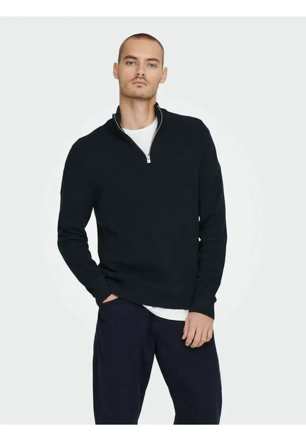 SPHIL HALF ZIP NOOS - Strickpullover - dark navy
