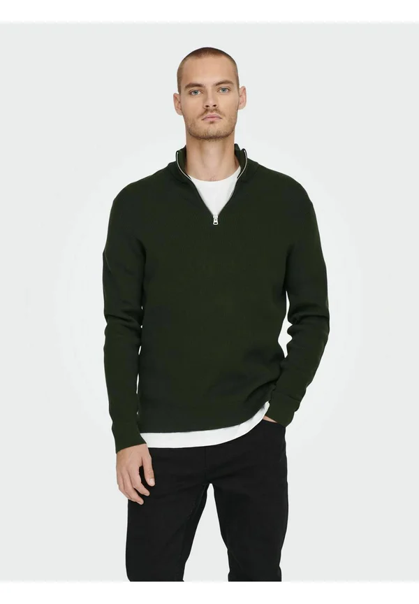 SPHIL HALF ZIP NOOS - Strickpullover - rosin
