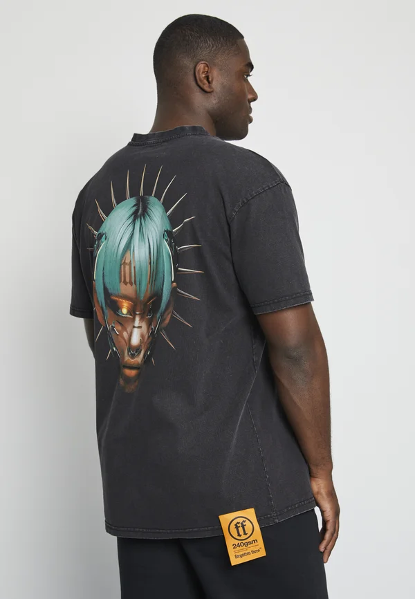 SPIKE GIRL OVERSIZE ACID - T-Shirt print - black