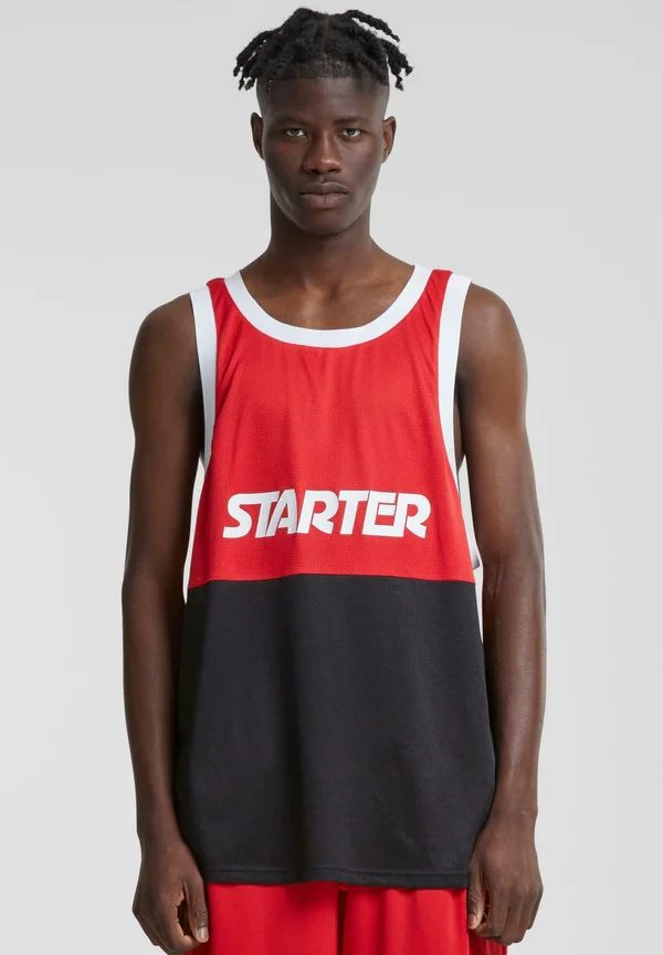 SPLIT TANK - Top - cityred black