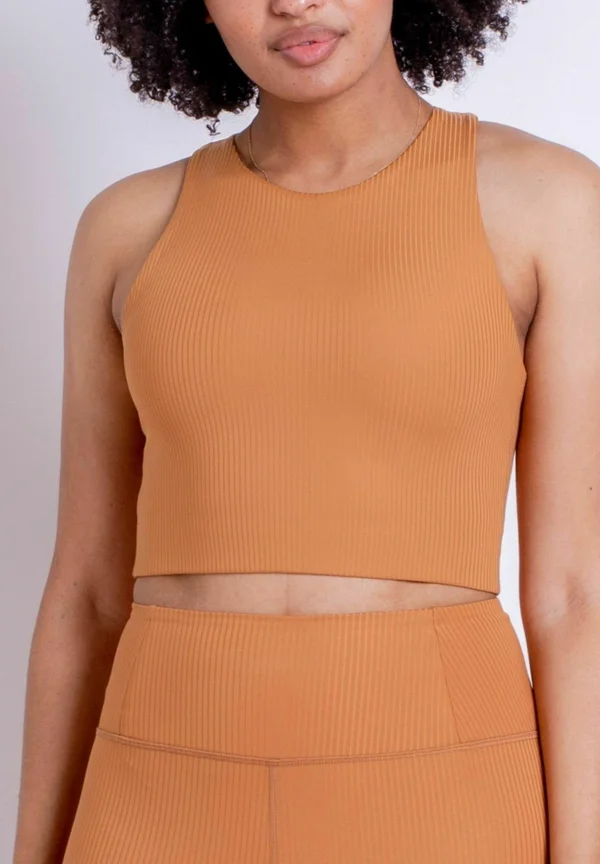 Sport-BH mit leichter Stützkraft - toffee